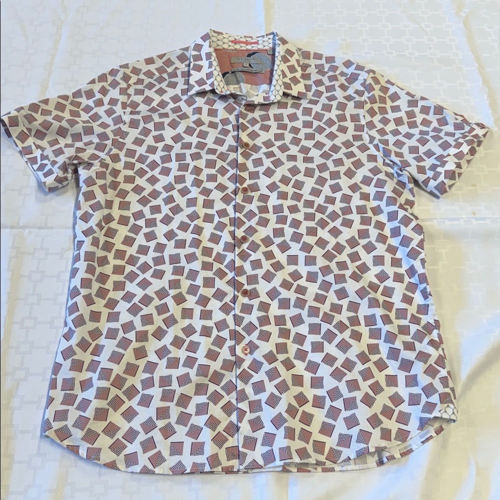 Ted Baker Shapes Button Down Polo